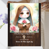  Tranh Kỷ Niệm Bổn Mạng Thánh Têrêsa Hài Đồng Giêsu phong cách chipi 