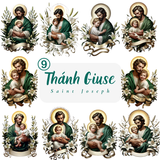  Thánh Giuse và Chúa Hài Đồng PNG - Thiết Kế Thăng Hoa Thanh Lịch - Bộ File PNG Chất Lượng Cao | Tải Ngay 
