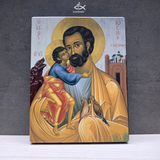  Tranh Gỗ Tranh Icon Thánh Giuse M1 