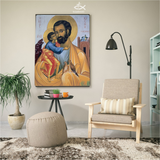  Tranh Gỗ Tranh Icon Thánh Giuse M1 