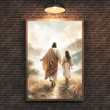  Tranh Treo Tường Chúa Giêsu Đồng Hành Cùng Người Phụ Nữ - Tranh Công Giáo Nghệ Thuật, Mang Ý Nghĩa Thiêng Liêng 