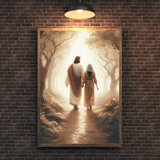  Tranh Treo Tường Chúa Giêsu Đồng Hành Cùng Người Phụ Nữ - Tranh Công Giáo Nghệ Thuật, Mang Ý Nghĩa Thiêng Liêng 