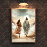  Tranh Treo Tường Chúa Giêsu Đồng Hành Cùng Người Phụ Nữ - Tranh Công Giáo Nghệ Thuật, Mang Ý Nghĩa Thiêng Liêng 