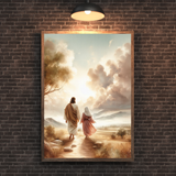  Tranh Treo Tường Chúa Giêsu Đồng Hành Cùng Người Phụ Nữ - Tranh Công Giáo Nghệ Thuật, Mang Ý Nghĩa Thiêng Liêng 