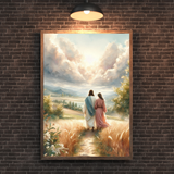  Tranh Treo Tường Chúa Giêsu Đồng Hành Cùng Người Phụ Nữ - Tranh Công Giáo Nghệ Thuật, Mang Ý Nghĩa Thiêng Liêng 