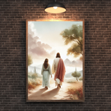  Tranh Treo Tường Chúa Giêsu Đồng Hành Cùng Người Phụ Nữ - Tranh Công Giáo Nghệ Thuật, Mang Ý Nghĩa Thiêng Liêng 