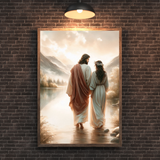  Tranh Treo Tường Chúa Giêsu Đồng Hành Cùng Người Phụ Nữ - Tranh Công Giáo Nghệ Thuật, Mang Ý Nghĩa Thiêng Liêng 