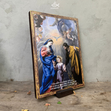  Tranh Gỗ Tranh Gia Đình Thánh Gia M1 