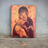  Tranh Gỗ Tranh Icon Đức Mẹ Vladimir 