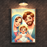  Tranh Treo Tường Gia Đình Thánh Gia - Tranh Công Giáo Chipi, Nghệ Thuật Đáng Yêu và Thiêng Liêng 