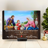  Tranh Gỗ Công Giáo Tranh Để Bàn Gia Đình Thánh Gia Phong Cách Cổ Điển 