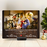  Tranh Gỗ Công Giáo Tranh Để Bàn Gia Đình Thánh Gia Phong Cách Cổ Điển 