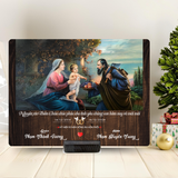  Tranh Gỗ Công Giáo Tranh Để Bàn Gia Đình Thánh Gia Phong Cách Cổ Điển 