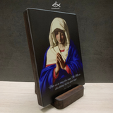  Tranh Gỗ Đức Mẹ Cầu Nguyện QB 