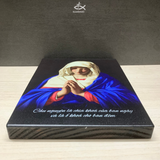  Tranh Gỗ Đức Mẹ Cầu Nguyện QC 