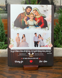  Tranh kỷ niệm hồng ân hôn phối, tranh thiết kế kỷ niệm cưới - Tranh công giáo bằng gỗ mộc mạc ý nghĩa 