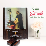  Tranh Kỷ Niệm Bổn Mạng Thánh Đaminh Tranh Gỗ Công Giáo Tranh Để Bàn 