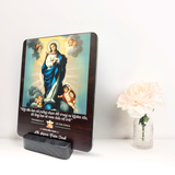  Tranh Kỷ Niệm Bổn Mạng Thánh Maria Hồn Xác Lên Trời Tranh Gỗ Công Giáo Tranh Để Bàn 