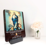  Tranh Kỷ Niệm Bổn Mạng Thánh Maria Hồn Xác Lên Trời Tranh Gỗ Công Giáo Tranh Để Bàn 