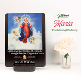  Tranh Kỷ Niệm Bổn Mạng Thánh Maria Tranh Gỗ Công Giáo Tranh Để Bàn 