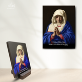  Tranh Gỗ Đức Mẹ Cầu Nguyện QV 