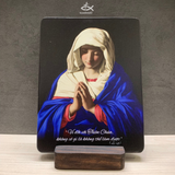  Tranh Gỗ Đức Mẹ Cầu Nguyện QV 