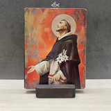  Tranh Gỗ Thánh Đa Minh (Dominic) - Tranh Công Giáo Ý Nghĩa 