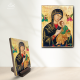  Tranh Gỗ Đức Mẹ Hằng Cứu Giúp - tranh công giáo HCM 