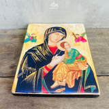  Tranh Gỗ Đức Mẹ Hằng Cứu Giúp - tranh công giáo HCM 