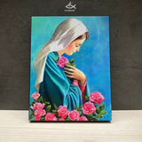  Tranh Gỗ Đức Mẹ Hoa Hồng 