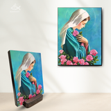  Tranh Gỗ Đức Mẹ Hoa Hồng 