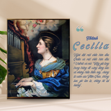  Tranh Gỗ Thánh Cecilia 