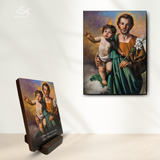  Tranh Gỗ Thánh Giuse - Biểu Tượng Khiêm Nhường & Bảo Trợ Gia Đình 