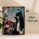  Tranh Gỗ Thánh Vinh Sơn - Vị Thánh Của Lòng Bác Ái 