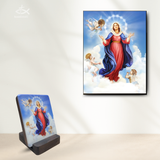  Tranh Gỗ Đức Mẹ Hồn Xác Lên Trời M3 