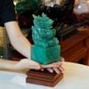 Quà Tặng Cao Cấp Ấn Rồng Ngọc Thạch Anh Xanh kích thước 8x8x12cm