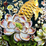  Hồ Lô Phong Thủy kim long ngàn hoa đắp nổi men sứ xanh lục bảo chuẩn Bát Tràng kích thước 75cm | Quà Tặng Phong Thủy hồ lô gốm sứ 