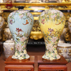 Mai bình hoa bướm men sứ màu kích thước cao 48cm đắp nổi vẽ vàng 24k 