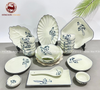  Bộ bát ăn gốm sứ Bát Tràng hoa sen men chàm 24 vật phẩm 