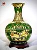  Bình củ tỏi hoa sen men sứ xanh rêu kích thước cao 70cm vẽ full vàng 
