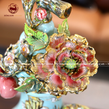  Hồ Lô Phong Thủy mã đáo thành công men sứ xanh đắp nổi chuẩn Bát Tràng kích thước 75cm | Quà Tặng Phong Thủy hồ lô gốm sứ 