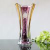 Binh hoa pha lê tím vẽ hoa kích thước cao 36cm