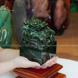  Quà Tặng Cao Cấp Ấn Rồng Ngọc Bích kích thước 9.5 x 9.5 x 14cm 