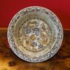 Bát thả hoa song long đắp nổi vẽ vàng đường kính 35cm