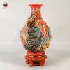 Bình tỳ bà phú quý trường xuân men sứ đỏ kích thước cao 45cm đắp nổi 