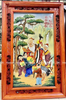  Tranh gốm sứ Bát Tràng vẽ mừng thọ ông bà kích thước 90cm x 60cm khung gỗ hương 
