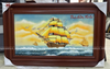 Tranh gốm sứ Bát Tràng họa tiết thuận buồm xuôi gió kích thước 127cm X 87cm khung gỗ