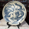 Đĩa cảnh Bát Tràng họa tiết long phụng vẽ tay thủ công đường kính 30cm | quà tặng cao cấp