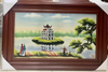 Tranh sứ Bát Tràng họa tiết Hồ Gươm kích thước 90cm x 60cm