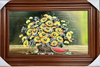 Tranh sứ Bát Tràng họa tiết bình hoa đua nở kích thước 90cm x 60cm